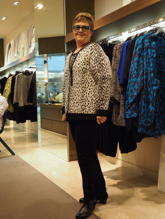 Maggie T Beaded Trim Animal Print Cardigan