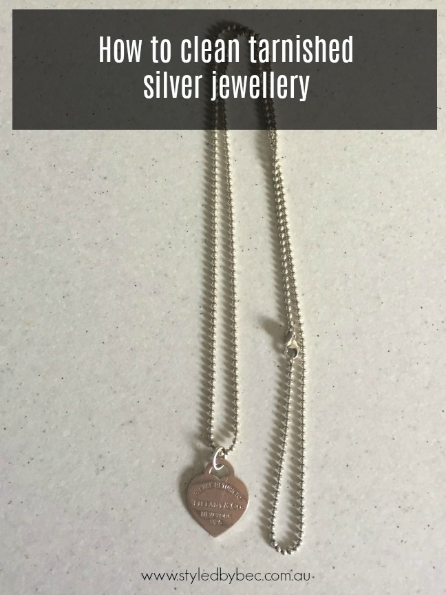 tiffany silver necklace tarnished