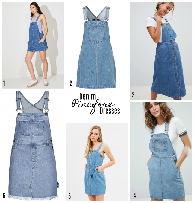 How to Wear a Denim Pinafore Dress