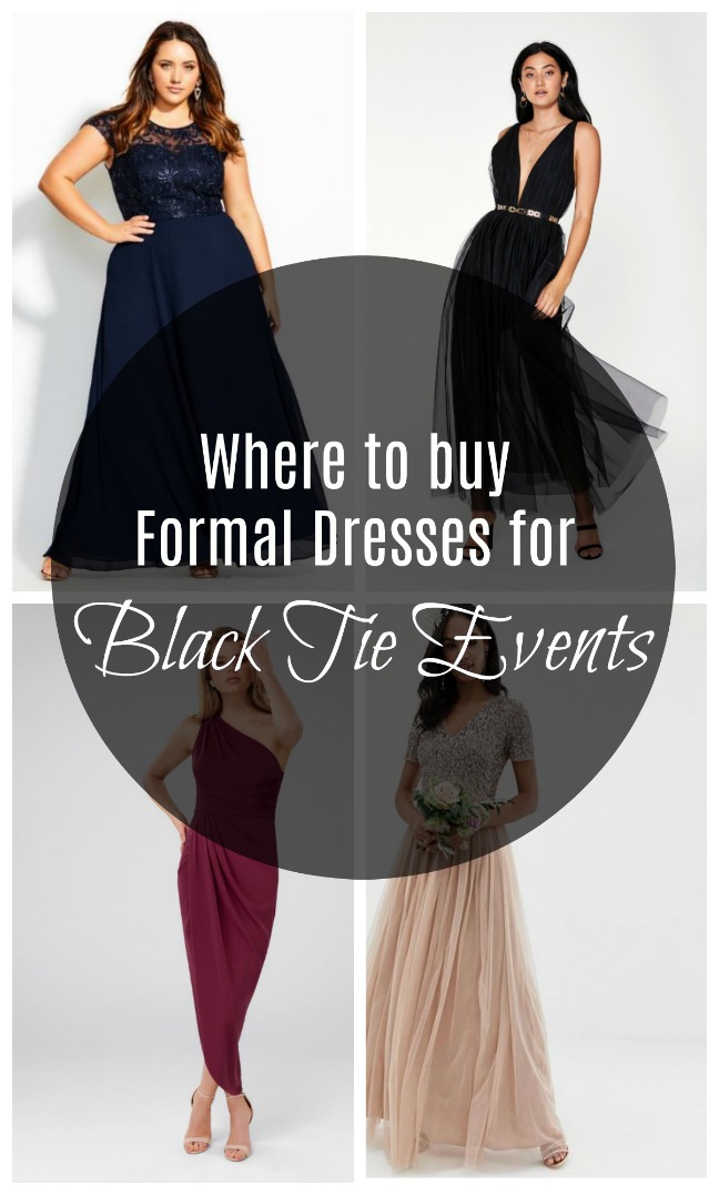 Where to Buy  Formal  Dresses  for Black Tie Events